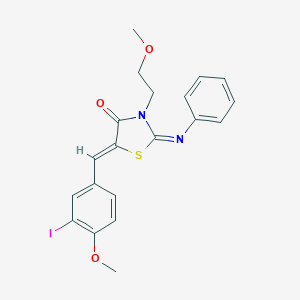 5-(3-Iodo-4-methoxybenzylidene)-3-(2-methoxyethyl)-2-(phenylimino)-1,3-thiazolidin-4-one