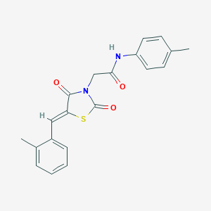 molecular formula C20H18N2O3S B306458 2-[(5Z)-5-(2-methylbenzylidene)-2,4-dioxo-1,3-thiazolidin-3-yl]-N-(4-methylphenyl)acetamide 