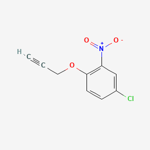 molecular formula C9H6ClNO3 B3064587 Benzene, 4-chloro-2-nitro-1-(2-propynyloxy)- CAS No. 13350-16-8