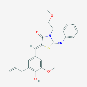 (2Z,5Z)-5-[4-hydroxy-3-methoxy-5-(prop-2-en-1-yl)benzylidene]-3-(2-methoxyethyl)-2-(phenylimino)-1,3-thiazolidin-4-one