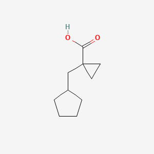 molecular formula C10H16O2 B3064687 1-(Cyclopentylmethyl)cyclopropane-1-carboxylic acid CAS No. 162959-77-5