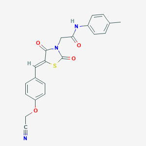 2-{5-[4-(cyanomethoxy)benzylidene]-2,4-dioxo-1,3-thiazolidin-3-yl}-N-(4-methylphenyl)acetamide