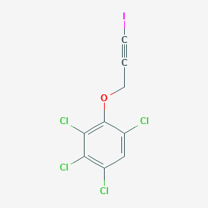 molecular formula C9H3Cl4IO B3064728 1,2,3,5-Tetrachloro-4-[(3-iodoprop-2-yn-1-yl)oxy]benzene CAS No. 17727-49-0