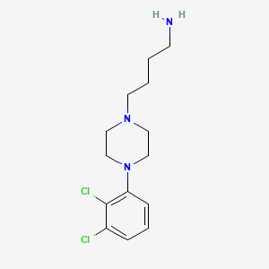 molecular formula C14H21Cl2N3 B3064740 1-Piperazinebutanamine, 4-(2,3-dichlorophenyl)- CAS No. 189061-44-7