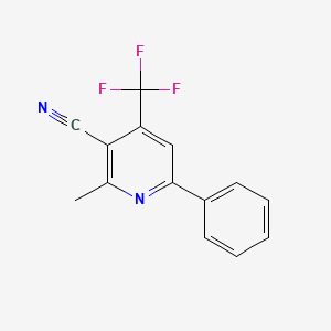 molecular formula C14H9F3N2 B3064775 3-Cyano-2-methyl-6-phenyl-4-(trifluoromethyl)-pyridine CAS No. 200879-63-6