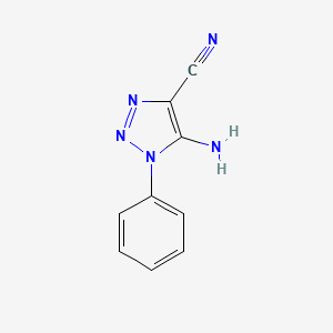 molecular formula C9H7N5 B3064789 1-苯基-5-氨基-1,2,3-三唑-4-腈 CAS No. 20271-39-0