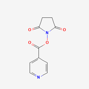 molecular formula C10H8N2O4 B3064935 2,5-Pyrrolidinedione, 1-[(4-pyridinylcarbonyl)oxy]- CAS No. 26074-92-0