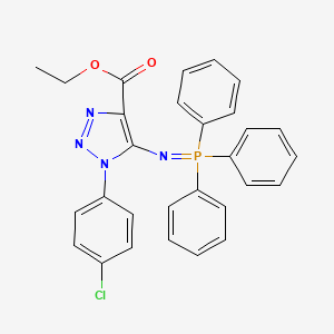 molecular formula C29H24ClN4O2P B3064970 1-(4-Chlorophenyl)-5-[(triphenylphosphoranylidene)amino]-1H-1,2,3-triazole-4-carboxylic acid ethyl ester CAS No. 272123-45-2
