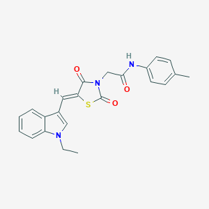 2-{5-[(1-ethyl-1H-indol-3-yl)methylene]-2,4-dioxo-1,3-thiazolidin-3-yl}-N-(4-methylphenyl)acetamide