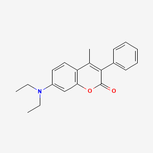 molecular formula C20H21NO2 B3065076 Coumarin, 3-phenyl-4-methyl-7-diethylamino- CAS No. 29197-96-4