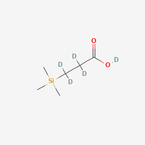 molecular formula C6H14O2Si B3065080 3-(Trimethylsilyl)(2,2,3,3-2H4)propionic (2H)acid CAS No. 29337-68-6