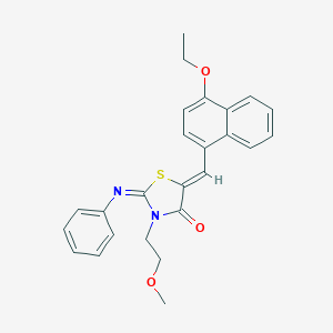 (2Z,5Z)-5-[(4-ethoxynaphthalen-1-yl)methylidene]-3-(2-methoxyethyl)-2-(phenylimino)-1,3-thiazolidin-4-one