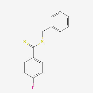 molecular formula C14H11FS2 B3065140 4-Fluorobenzenecarbodithioic acid phenylmethyl ester CAS No. 305378-88-5