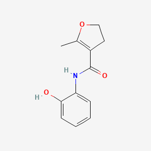 molecular formula C12H13NO3 B3065216 4,5-Dihydro-N-(2-hydroxyphenyl)-2-methyl-3-furancarboxamide CAS No. 32713-04-5