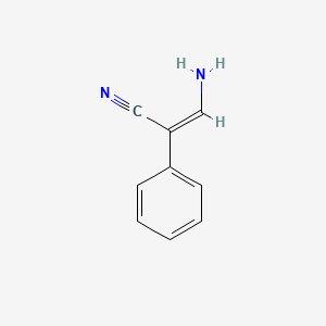 molecular formula C9H8N2 B3065242 2-Amino-1-cyano-1-phenylethylene CAS No. 33201-99-9