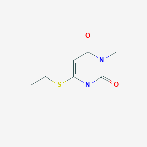 molecular formula C8H12N2O2S B3065270 6-(Ethylthio)-1,3-dimethyluracil CAS No. 35218-96-3