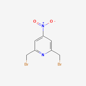 molecular formula C7H6Br2N2O2 B3065282 2,6-双(溴甲基)-4-硝基吡啶 CAS No. 358621-46-2