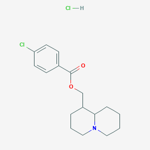 molecular formula C17H23Cl2NO2 B3065295 Lupinine p-chlorobenzoicacid ester hydrochloride CAS No. 362495-17-8