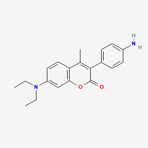 molecular formula C20H22N2O2 B3065302 3-(4-Aminophenyl)-7-(diethylamino)-4-methylchromen-2-one CAS No. 36840-64-9