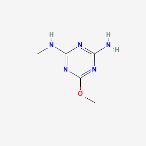 molecular formula C5H9N5O B3065311 2-Methoxy-4-amino-6-methylamino-1,3,5-triazine CAS No. 37019-25-3