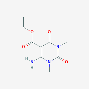 molecular formula C9H13N3O4 B3065318 Ethyl 6-amino-1,3-dimethyl-2,4-dioxo-1,2,3,4-tetrahydropyrimidine-5-carboxylate CAS No. 37472-94-9