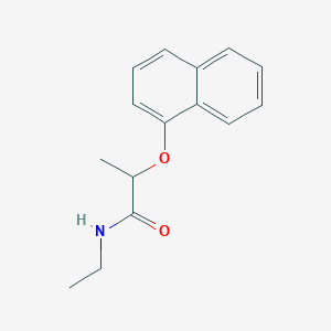 molecular formula C15H17NO2 B3065353 N-Ethyl-2-[(naphthalen-1-yl)oxy]propanamide CAS No. 38641-90-6