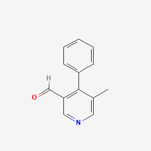 molecular formula C13H11NO B3065387 5-Methyl-4-phenylpyridine-3-carboxaldehyde CAS No. 404338-67-6