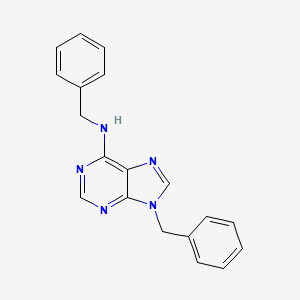 molecular formula C19H17N5 B3065405 n,9-Dibenzyl-9h-purin-6-amine CAS No. 4059-09-0