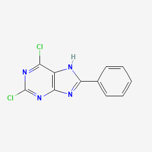 molecular formula C11H6Cl2N4 B3065419 2,6-dichloro-8-phenyl-7H-purine CAS No. 412918-55-9