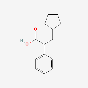 3-Cyclopentyl-2-phenylpropanoic acid