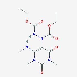 ethyl N-[1,3-dimethyl-4-(methylamino)-2,6-dioxopyrimidin-5-yl]-N-(ethoxycarbonylamino)carbamate