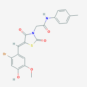 2-[5-(2-bromo-4-hydroxy-5-methoxybenzylidene)-2,4-dioxo-1,3-thiazolidin-3-yl]-N-(4-methylphenyl)acetamide