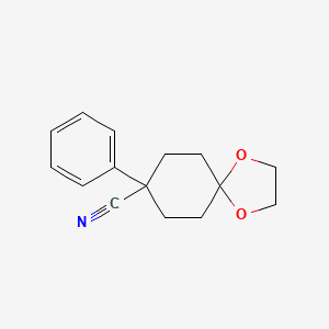 molecular formula C15H17NO2 B3065525 4-Cyano-4-phenylcyclohexanone ethylene ketal CAS No. 51509-98-9