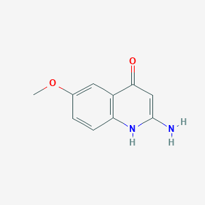 molecular formula C10H10N2O2 B3065558 2-Amino-6-methoxyquinolin-4-OL CAS No. 52176-55-3