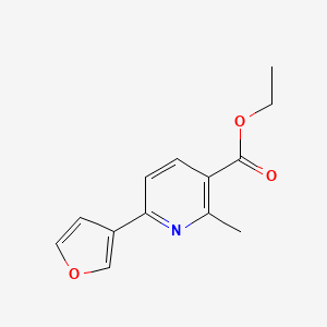 molecular formula C13H13NO3 B3065611 6-(3-Furanyl)-2-methylpyridine-3-carboxylic acid ethyl ester CAS No. 53913-04-5