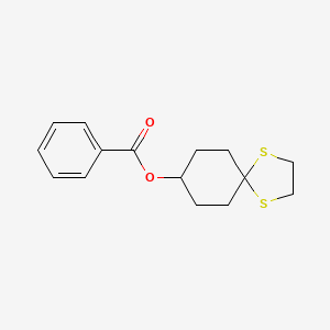 molecular formula C15H18O2S2 B3065632 1,4-Dithiaspiro[4.5]decan-8-yl benzoate CAS No. 54531-77-0