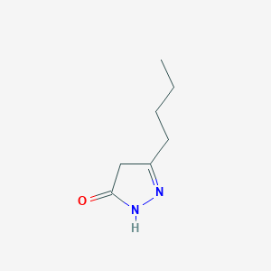 molecular formula C7H12N2O B3065636 3-Butyl-1,4-dihydropyrazol-5-one CAS No. 55120-06-4