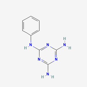 molecular formula C9H10N6 B3065671 Anilinomelamine CAS No. 5606-27-9