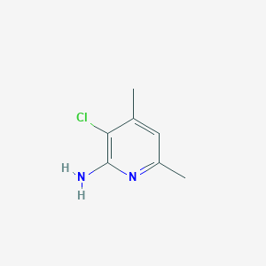 molecular formula C7H9ClN2 B3065682 2-Amino-3-chloro-4,6-dimethylpyridine CAS No. 56960-78-2