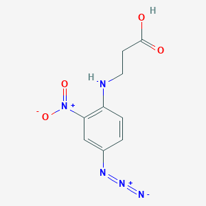 molecular formula C9H9N5O4 B3065712 N-(4-Azido-2-nitrophenyl)-beta-alanine CAS No. 58775-35-2