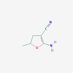 molecular formula C6H8N2O B3065727 2-Amino-5-methyl-4,5-dihydrofuran-3-carbonitrile CAS No. 59790-76-0
