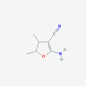 molecular formula C7H10N2O B3065733 2-Amino-4,5-dimethyl-4,5-dihydrofuran-3-carbonitrile CAS No. 59790-97-5