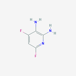 molecular formula C5H5F2N3 B3065745 4,6-Difluoropyridine-2,3-diamine CAS No. 60186-27-8