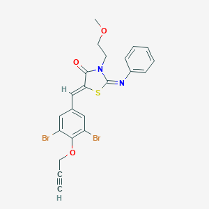 5-[3,5-Dibromo-4-(2-propynyloxy)benzylidene]-3-(2-methoxyethyl)-2-(phenylimino)-1,3-thiazolidin-4-one