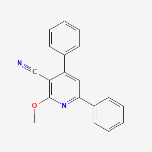 molecular formula C19H14N2O B3065777 3-Cyano-2-methoxy-4,6-diphenylpyridine CAS No. 60847-68-9