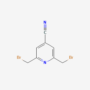 molecular formula C8H6Br2N2 B3065779 2,6-Bis(bromomethyl)-4-cyanopyridine CAS No. 611233-77-3