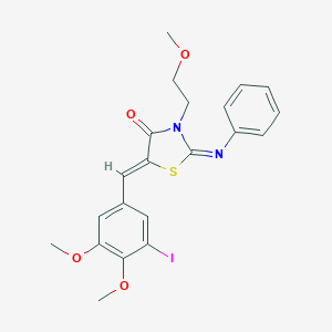5-(3-Iodo-4,5-dimethoxybenzylidene)-3-(2-methoxyethyl)-2-(phenylimino)-1,3-thiazolidin-4-one