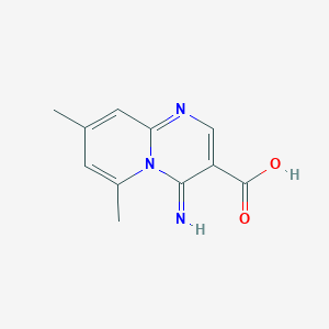 molecular formula C11H11N3O2 B3065808 4-Imino-6,8-dimethyl-4H-pyrido[1,2-a]pyrimidine-3-carboxylic acid CAS No. 61559-91-9