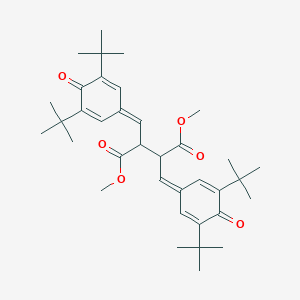 molecular formula C36H50O6 B3065923 2,3-Bis[[3,5-bis(1,1-dimethylethyl)-4-oxo-2,5-cyclohexadien-1-ylidene]methyl]-butanedioic acid 1,4-dimethyl ester CAS No. 65849-89-0