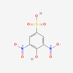 molecular formula C6H4N2O8S B3065970 4-Hydroxy-3,5-dinitrobenzenesulphonic acid CAS No. 67329-16-2